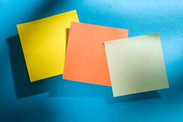 Stickers on the blue background