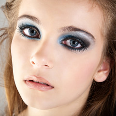 Naklejka premium Beautiful young woman studio shot portrait.