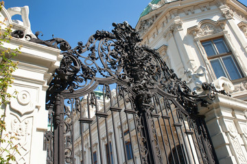 Gate of Belvedere Palace, Vienna - obrazy, fototapety, plakaty