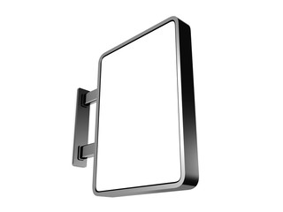 Chrome street Billboard with white text surface