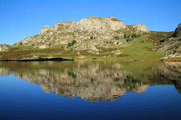 Lago La Ercina. Lagos de Covadonga, Asturias.