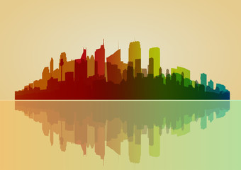 Colorful city background