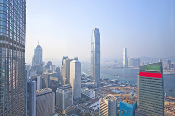 Hong Kong skyline and office buildings