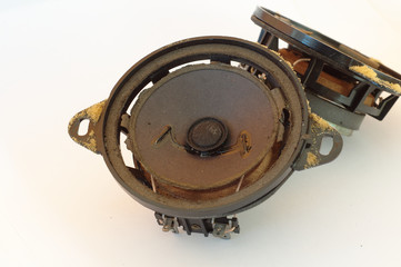 Old and broken car speaker(s)