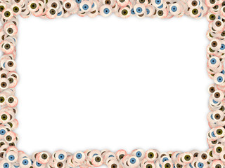Abstract frame made of eyes.