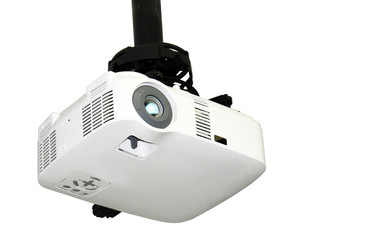 Ceiling projector isolated on white