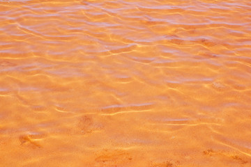 Formentera Ses Salines saltworks red water