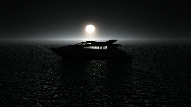 Yacht in the sea