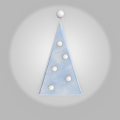 Abstract Christmas tree with 3D elements