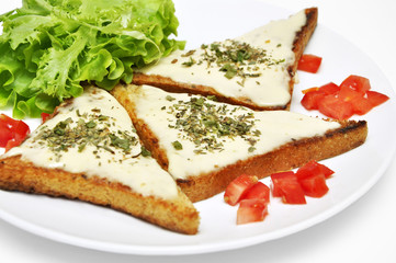 toasts with goat cheese