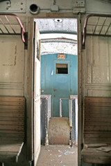 inside a old railway car