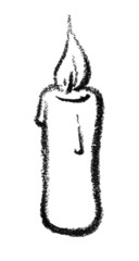 sketched candle