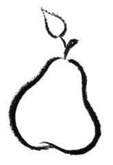 sketched pear