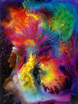 colorful indian headdress