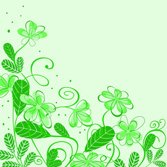 Floral green background