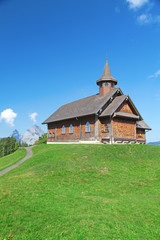 Fototapeta na wymiar Small wooden church