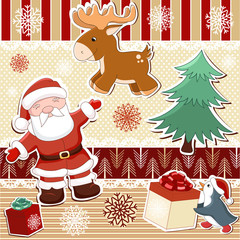 Collection of elements for Christmas design