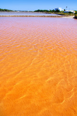 Formentera Ses Salines saltworks red water