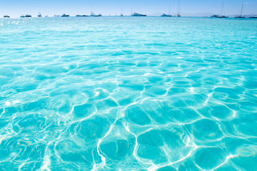 blue turquoise ripple Formentera water