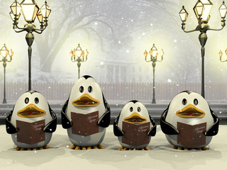 Penguin Christmas chorus