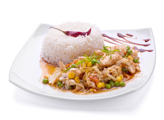 Chicken meat with vegetable