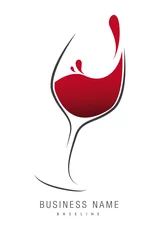Fotobehang logo verre de vin © Baillou