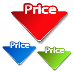 Vector price arrow labels