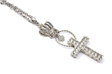 Fototapeta na wymiar Beautiful cross necklace