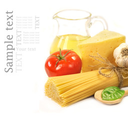 Pasta and food ingredients