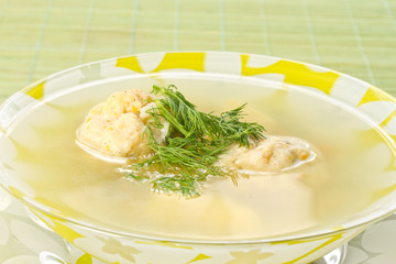 fish soup with meatballs
