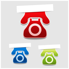 Vector phone labels