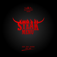 Steak Menu Card Design template