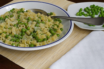 pasta, peas and cheese