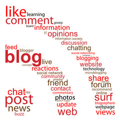 BLOG Tag Cloud (rss icon web internet button social networking)