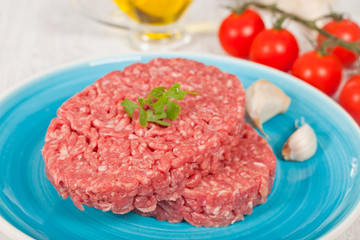 Raw hamburger