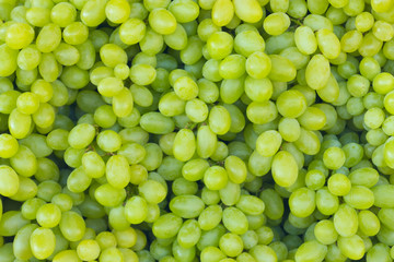 White wine grapes in a market
