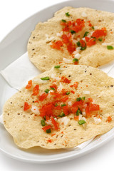 masala papad , indian traditional food