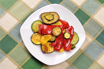 Grilled vegetables with olive oil
