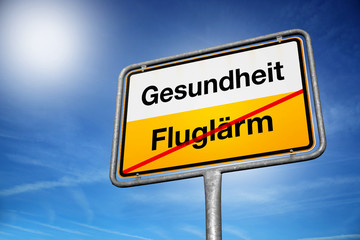 Obraz premium Fluglärm Gesundheit