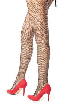 Girl Legs In Fishnet Stocking