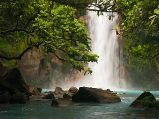 Vlies Fototapete Foto des Tages Himmlischer blauer Wasserfall