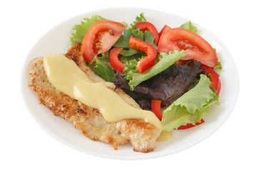 Fried turkey with sauce