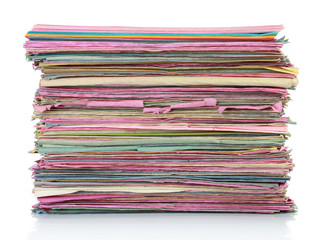 Stack of old folder files