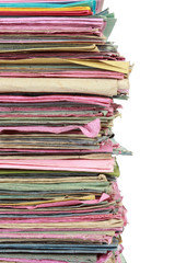 Stack of multicolored folders