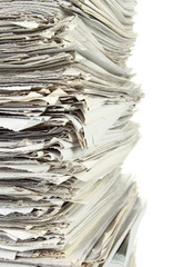 stack of newspapers
