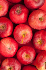 background with fresh red apples