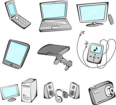 Electronics items icons