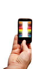 Cellulare con matite colorate