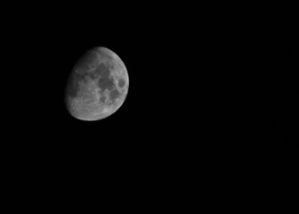 Looking at  Moon at night