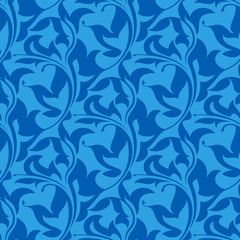 Blue seamless wallpaper pattern